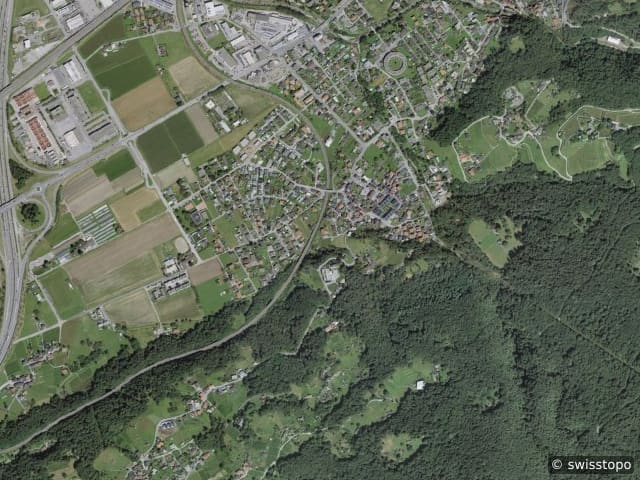 Luftbild Camorino