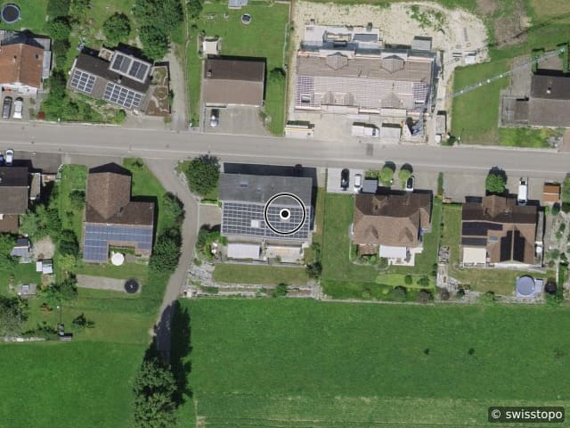 Aerial view of the location – Bergerstrasse 18, 8570 Weinfelden