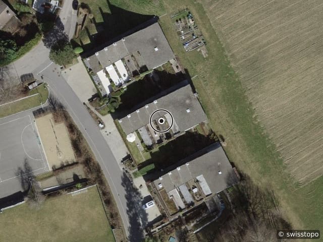 Luftbild der Lage – Stigweidstrasse 11, 8636 Wald