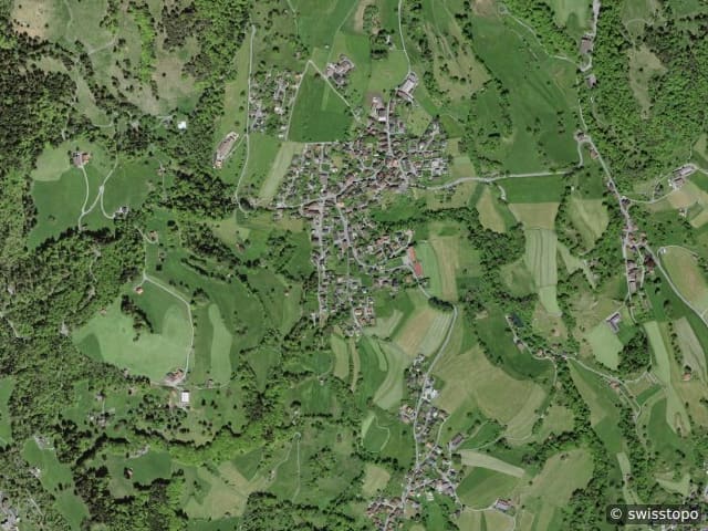 Vista aerea della posizione – Oberschan