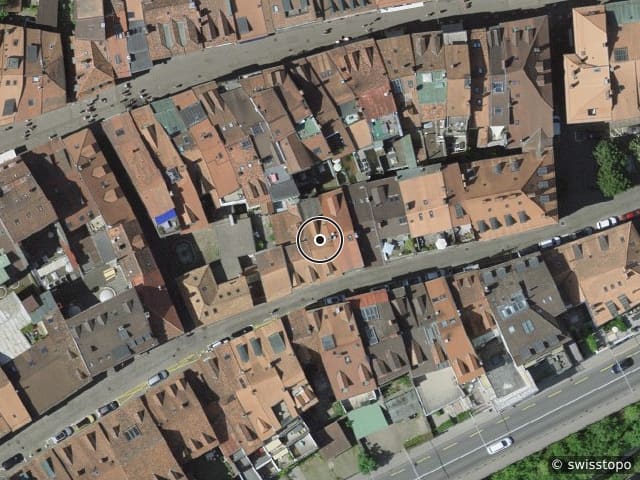 Luftbild Rue des Alpes 21, Fribourg