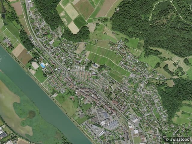 Luftbild der Lage – Klingnau