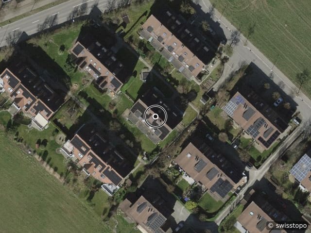 Luftbild der Lage – Moosstrasse 4, 8610 Uster