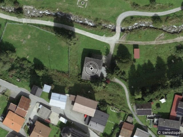 Luftbild der Lage – Via Padrus 6, 7186 Segnas