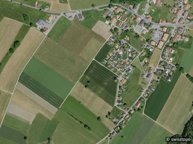 Luftbild Billens · Fribourg