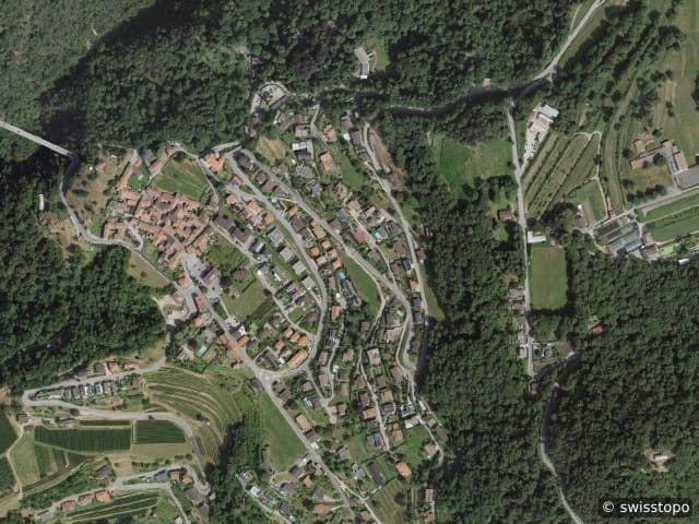 Luftbild Via Ciavin 1, Breggia