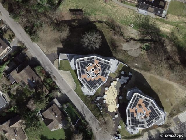 Luftbild der Lage – Humrigenstrasse 4, 8706 Meilen