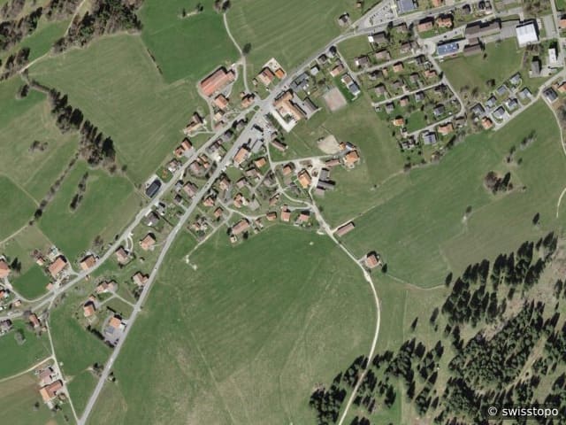 Aerial view: the area