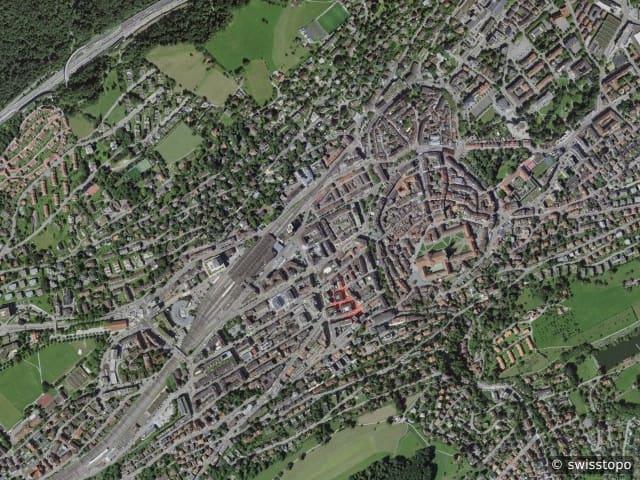 Luftbild der Lage – St. Gallen