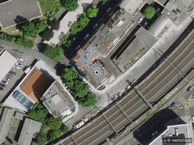 Luftbild der Lage – Rue de Malatrex 52, 1201 Genève