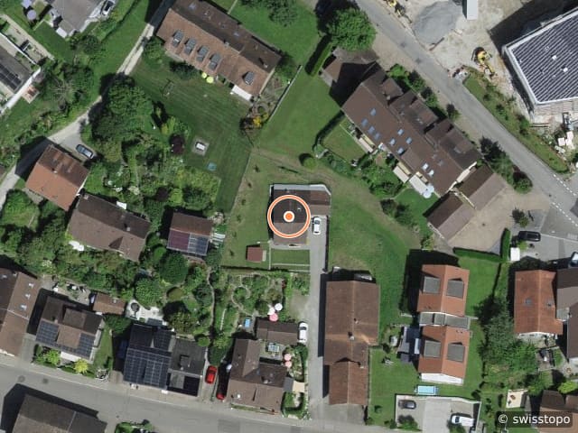 Luftbild der Lage – Unterdorfstrasse 12, 5607 Hägglingen