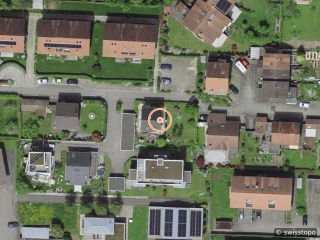 Luftbild der Lage – Drosselweg 10, 4242 Laufen