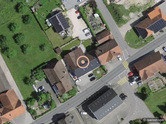 Luftbild Hauptstrasse 75, Galmiz