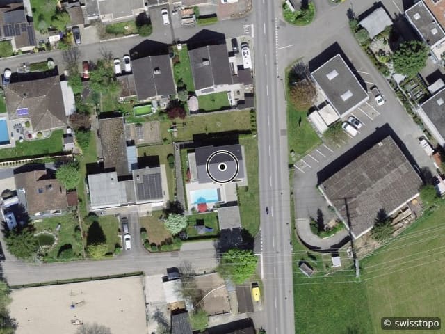 Luftbild der Lage – Härkingerstrasse 17, 4629 Fulenbach
