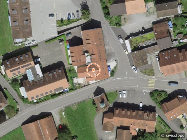 Luftbild der Lage – Zentrumstrasse 1, 4323 Wallbach