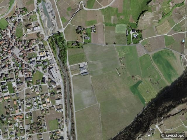 Luftbild Rue des pommiers 48, Pont-de-la-Morge (Sion)