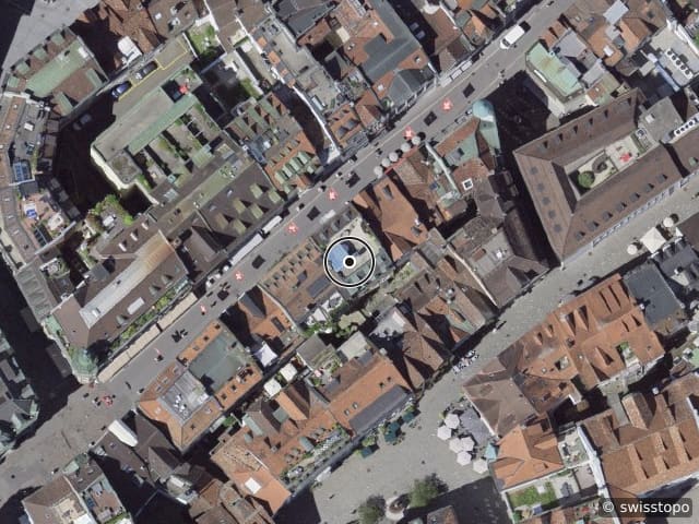 Luftbild Multergasse 21, St. Gallen