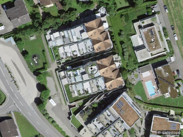 Luftbild der Lage – Honertstrasse 3, 5608 Stetten AG