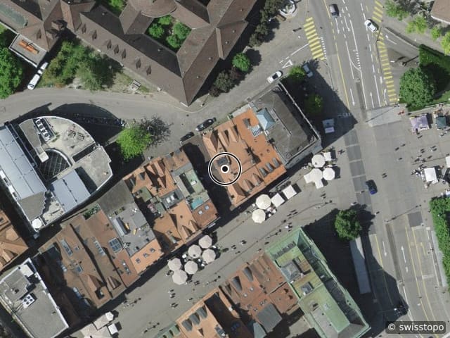 Luftbild Rue de Romont 7, Fribourg