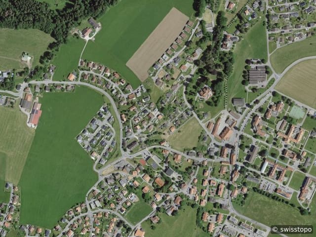 Luftbild der Lage – 1633 Marsens