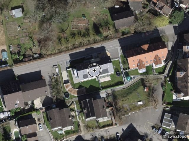Vista aerea della posizione – Edikerstrasse 7, 8340 Hinwil