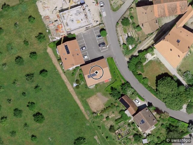 Luftbild der Lage – Rue du Pontet 15, 1425 Onnens