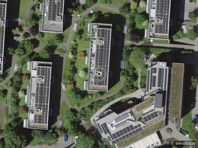 Luftbild der Lage – Ullmannstrasse 13b, 8304 Wallisellen