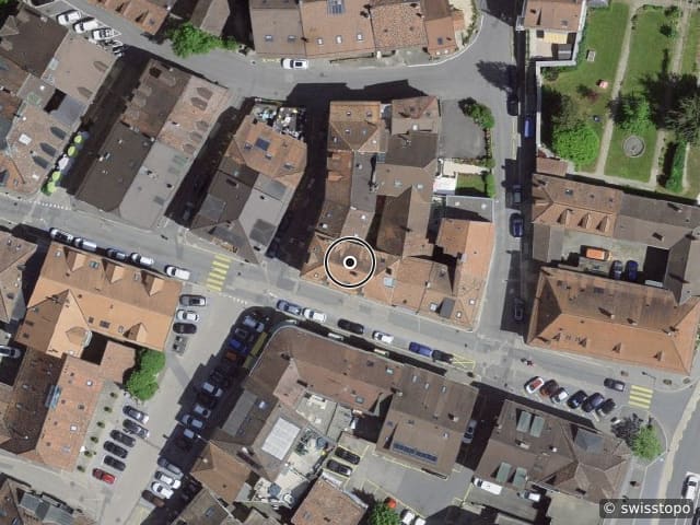 Luftbild der Lage – Grand Rue 10, 1040 Echallens