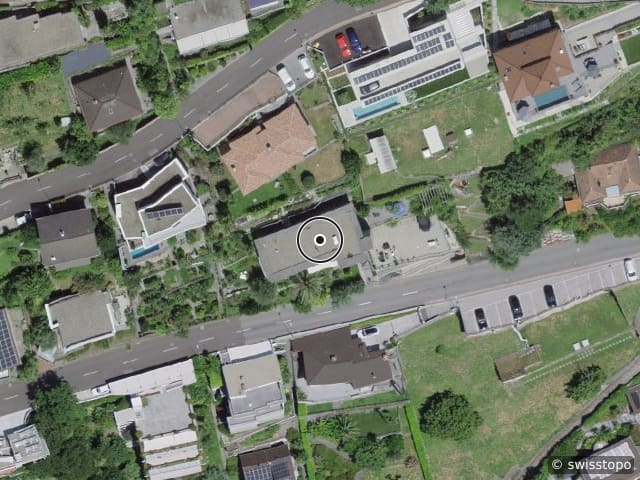 Luftbild der Lage – Via ai Monti 70, 6600 Locarno