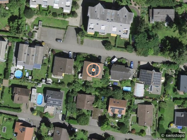 Luftbild der Lage – Dahlienweg 7, 5018 Erlinsbach