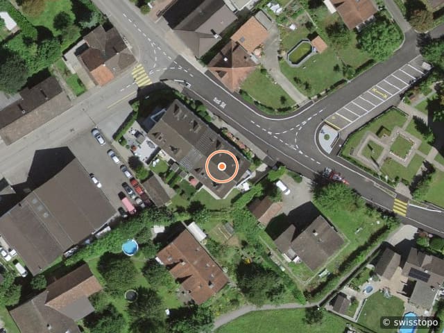 Luftbild der Lage – Niederwilerstrasse 16, 5522 Tägerig