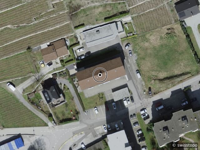 Aerial view of the location – Rue de la Treille 38, 1950 Sion
