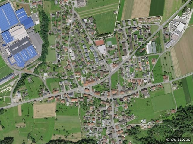 Luftbild Leibstadt — die genaue Adresse erhalten Sie auf Anfrage.
