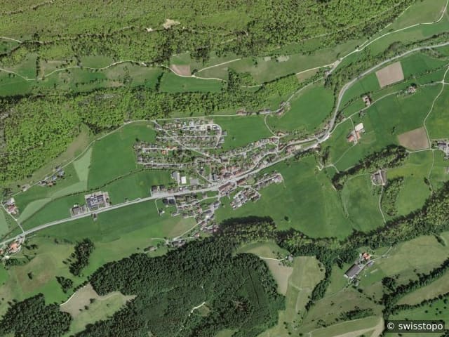 Vue aérienne : la zone