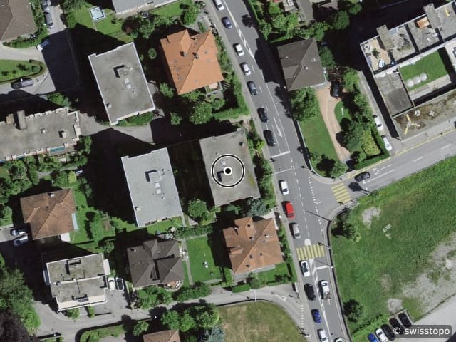 Luftbild Via Besso 27, Lugano