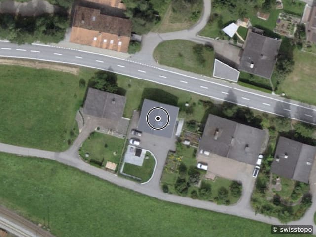 Vue aérienne de l’emplacement – Monda 9, 7472 Surava