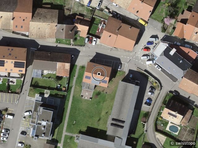Vista aerea della posizione – Rue de la Faverge 19, 2853 Courfaivre