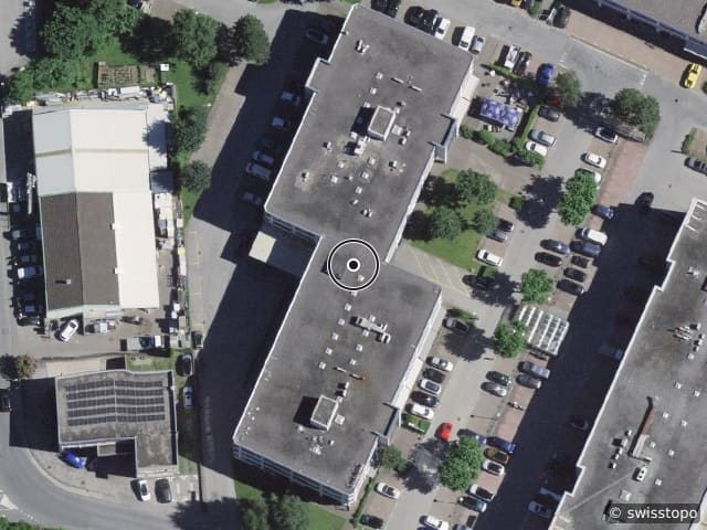 Luftbild der Lage – Via Carvina 1, 6807 Taverne