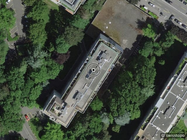 Luftbild der Lage – Avenue Eugène-Pittard 1 A, 1206 Genève