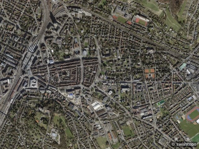 Luftbild in Winterthur