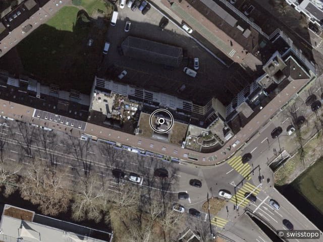 Luftbild der Lage – Manessestrasse 2, 8003 Zürich