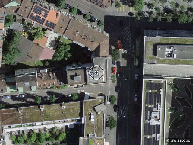 Luftbild der Lage – Amerbachstrasse 109, 4057 Basel