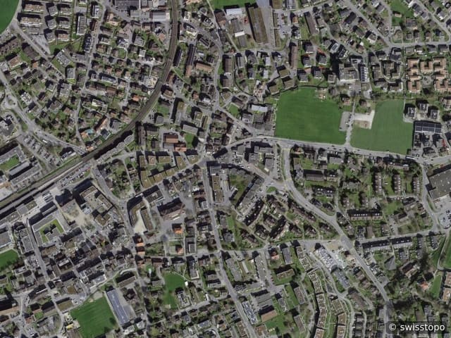 Luftbild der Lage – 6340 Baar