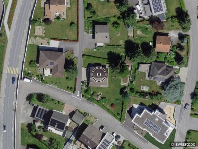 Luftbild der Lage – Chemin des Ecureuils 5, 1680 Romont FR