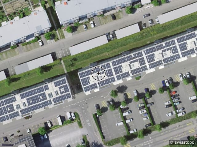 Vista aerea della posizione – Rue Jean-Prouvé 25, 1762 Givisiez