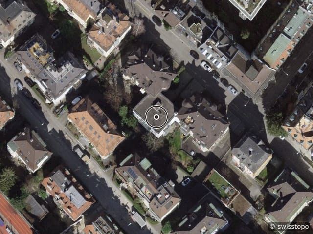 Luftbild Rotachstrasse 17, Zürich