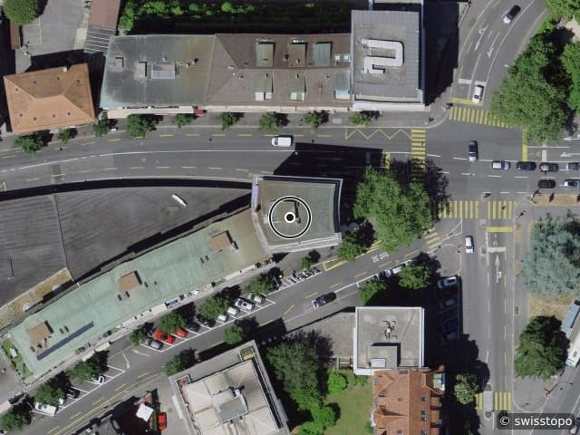 Luftbild der Lage – Chemin des Croix-Rouges 2, 1007 Lausanne