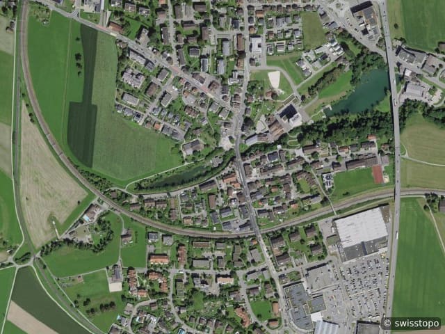 Vue aérienne de l’emplacement – 9532 Rickenbach b. Wil