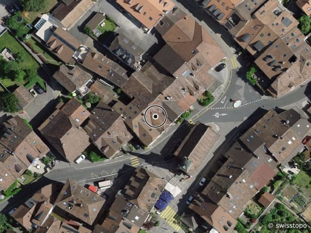 Luftbild Place du Temple 3, Cortaillod