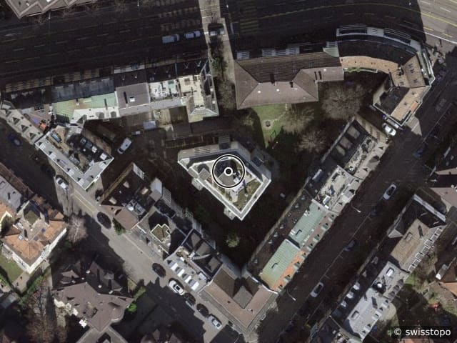 Vista aerea della posizione – Rotachstrasse 20, 8003 Zürich